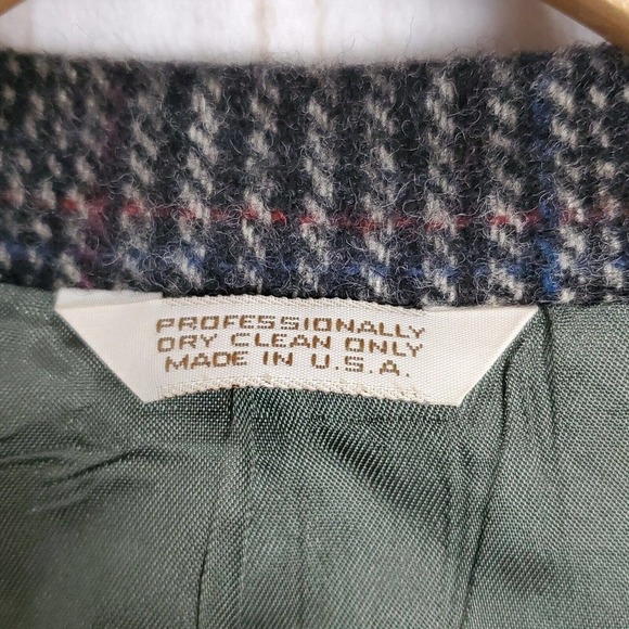 Vintage 90's Dark Academia Gray Sports Jacket Double Button Blazer Size 44R - Picture 5 of 10